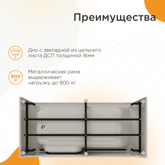 Ванна для людей с частичной утратой опорно-двигательных функции Radomir Грасс 2 в Новосибирске