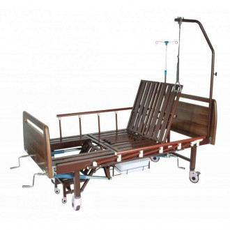 Механическая медицинская кровать с санитарным оснащением DHC FF-2 с функциями "кардио-кресло" и переворачивания пациента в Новосибирске