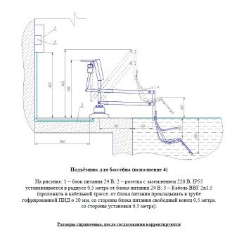 Подъемник малый для опускания пациента в бассейн в Новосибирске