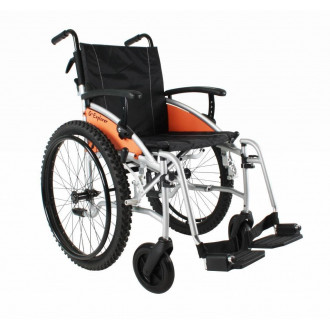 Кресло-коляска с ручным приводом Excel G-Lite Pro 24 с широкими приводными колёсами в Новосибирске